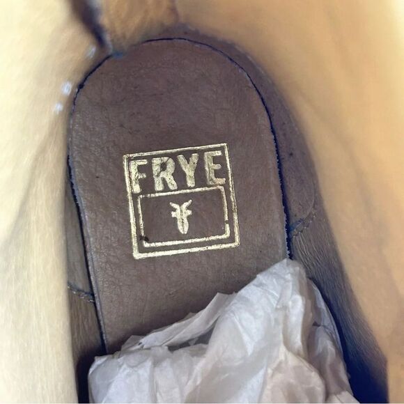 Frye Melissa Button Zip Up Short Ankle Bootie Brown Leather Shoe Womens Size 6 B - Picture 8 of 11